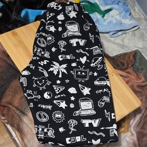 Kids Black Graphic Joggers